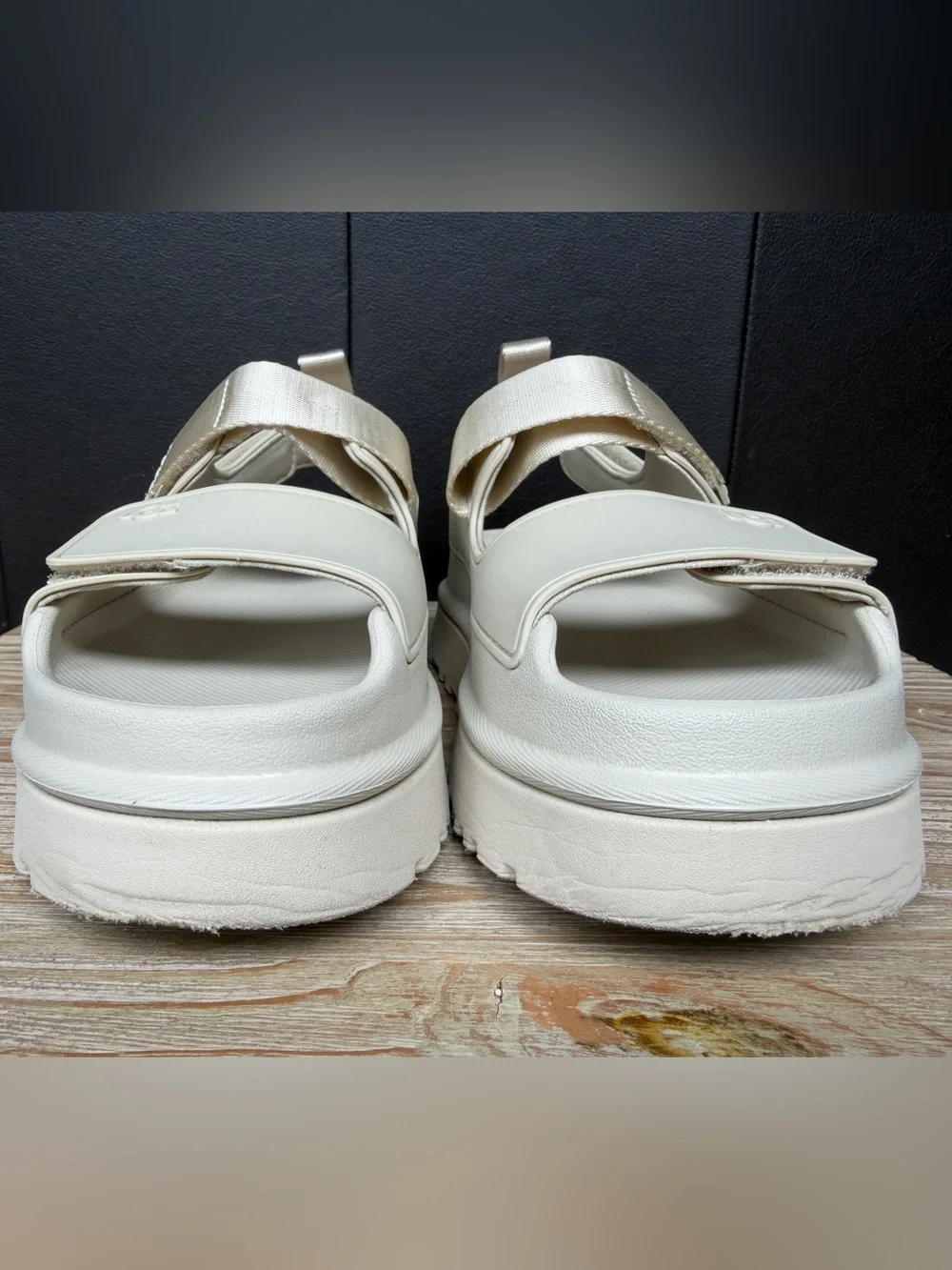 UGG Cream Platform Sandals with Adjustable Straps - Picture 5 of 14